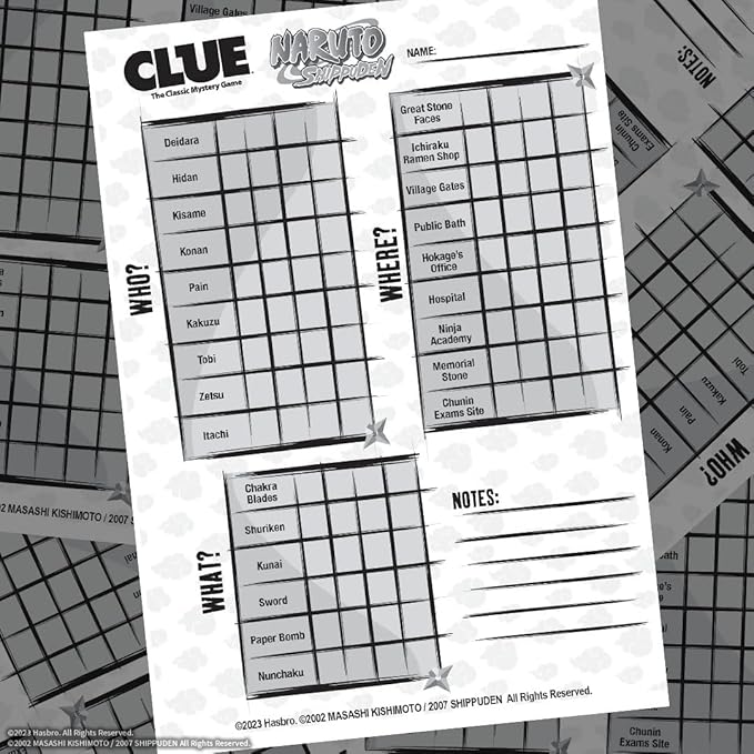 CLUE: Naruto | Solve The Mystery in This Collectible Clue Game | Featuring Characters & Locations from The Anime TV Show Naruto | Officially-Licensed Naruto TV Show Game & Merchandise