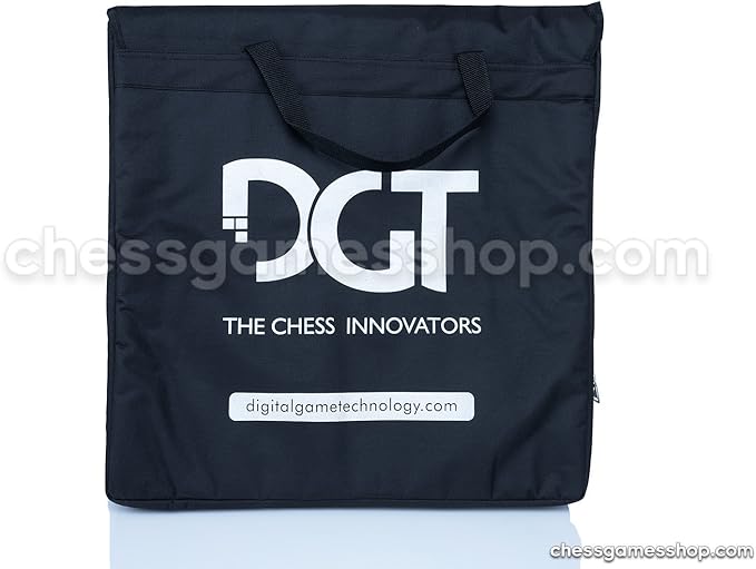 DGT Chess Carrying Bag Black for Board, Pieces, Clock and Accessories - Suitable for e-Boards or GO Game to - Black