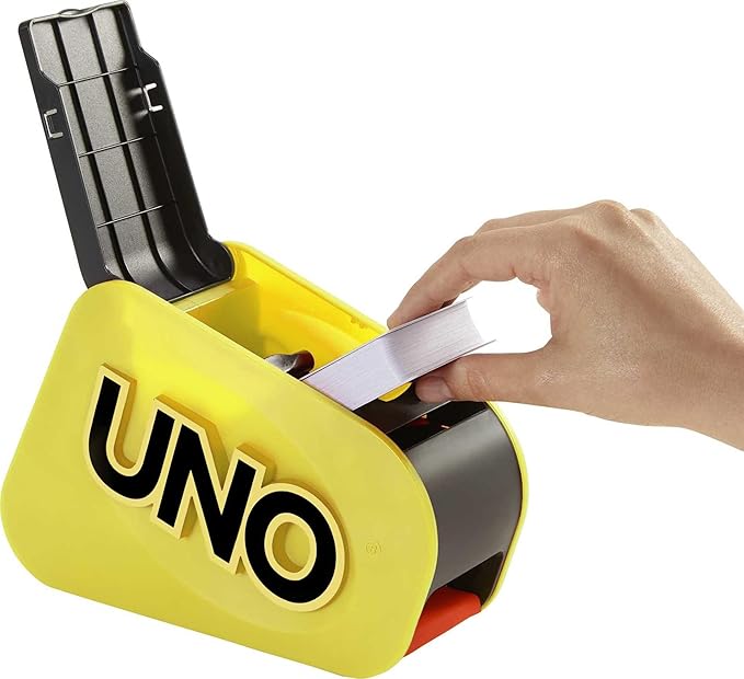 Mattel Games UNO Attack Mega Hit Card Game with Random-Action Launcher with Lights & Sounds & 112 Cards, Kid, Teen & Adult Game Night Gift Ages 7 Years & Older (Amazon Exclusive)