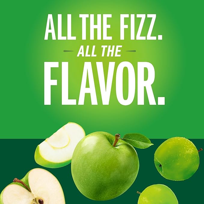 IZZE Sparkling Juice Beverage Blend, Apple, No Sugar Added, 8.4 FL OZ, 24 Cans