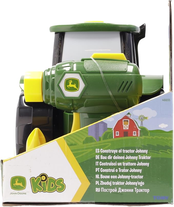 John Deere Tractor Toy and Toy Drill - Toddler STEM Take Apart Toys with 16 Individual Pieces and Kids Tools - Kids Building Toys Ages 3 Years and Up