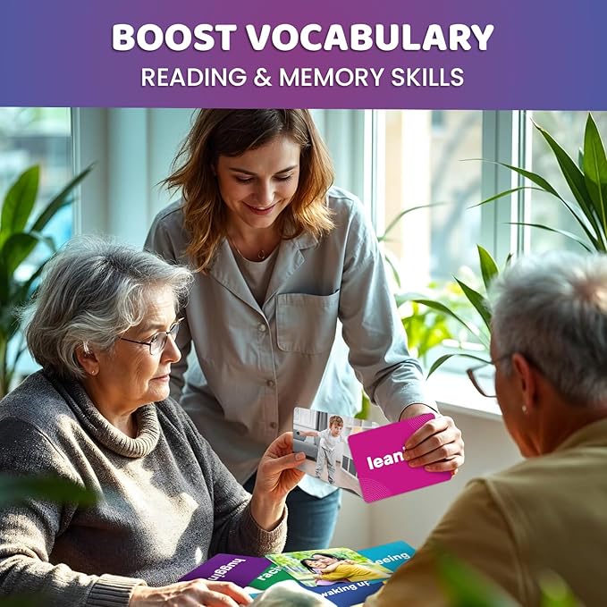 QUOKKA 260 Action Verbs Flash Cards for Speech Therapy Materials ESL Teaching – Educational Vocabulary Builder with Realistic Images for Kids Adults – Picture Cards for Speech and Cognitive Learning