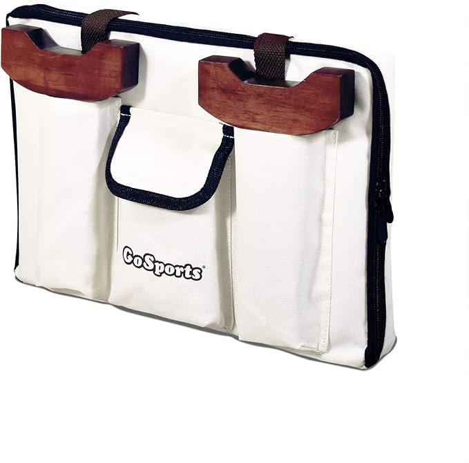 GoSports 1 Foot Width Premium 4 in a Row Game, Choose Between Classic White or Dark Stain – with Connect Coins, Portable Case and Rules