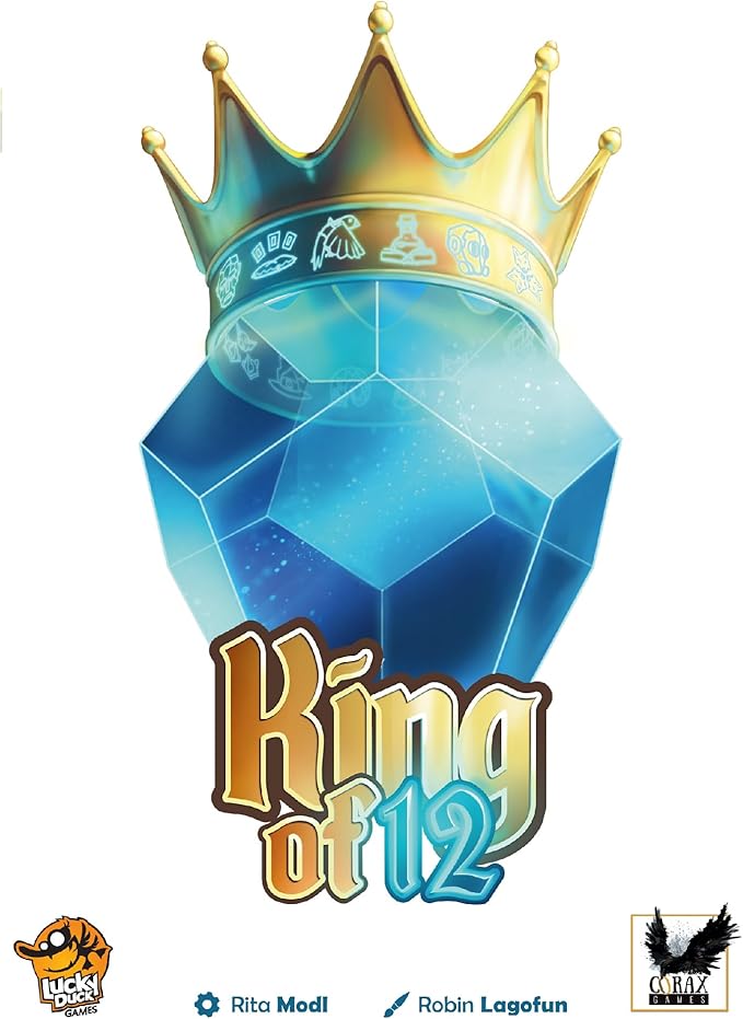 King of 12 Board Game - Conquer The Kingdom and Claim The Throne! Strategy Game, Family Game for Kids and Adults, Ages 10+, 2-4 Players, 20-40 Minute Playtime, Made by Lucky Duck Games