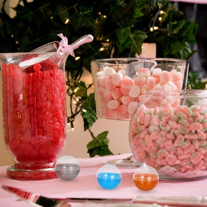 Vaguelly 50pcs Plastic Fillable Capsules 1.3 Inch Vending Machine Capsules Bauble Sphere Openable Twisted Balls Sphere Grab Balls Claw Machines Prizes Containers