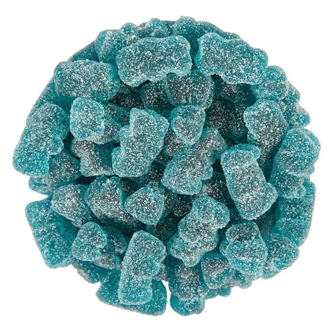 NY Spice Shop Blue Raspberry Sour Gummy Bears Bulk - 1 Pound Gummies Bears Candy - Sour Gummies Fruit Snacks - Chewy Super Candy - Flavor Gummy Candies - Gummi Bear Gift For All Occasions