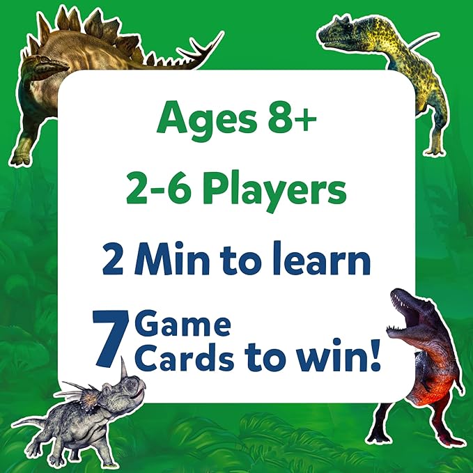 Skillmatics Guess in 10 Dinosaurs, Perfect for Boys, Girls, Kids, and Families Who Love Card Games, Toys, Travel Games, Gifts for Ages 8, 9, 10 & Up