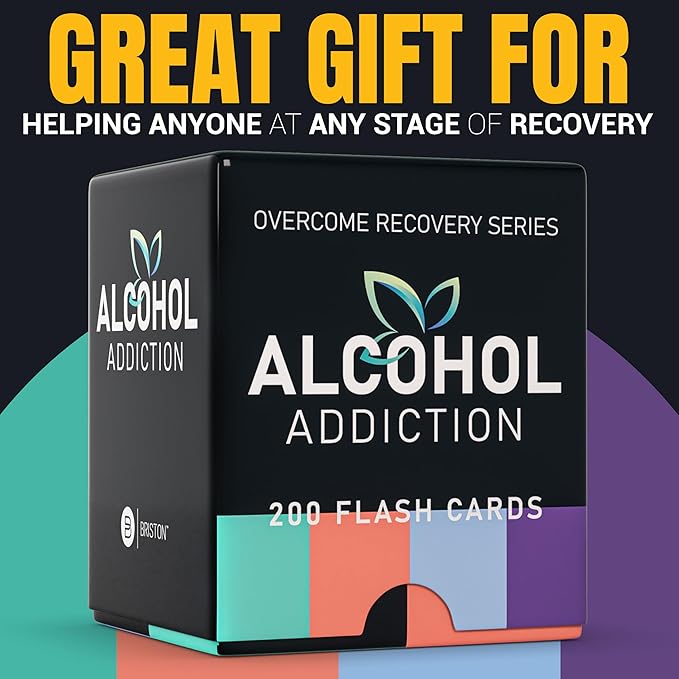 Overcome Alcohol – Addiction Recovery Questions Group Therapy Game 200 Cards – Counseling Conversations Icebreaker for Substance Abuse, Positive Mental Health, Sobriety, Relapse & Alcoholics Anonymous