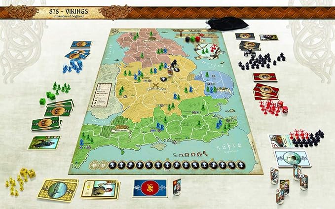 Academy Games | 878 Vikings Invasion of England 2nd Edition | Board Game | 2 to 4 Players