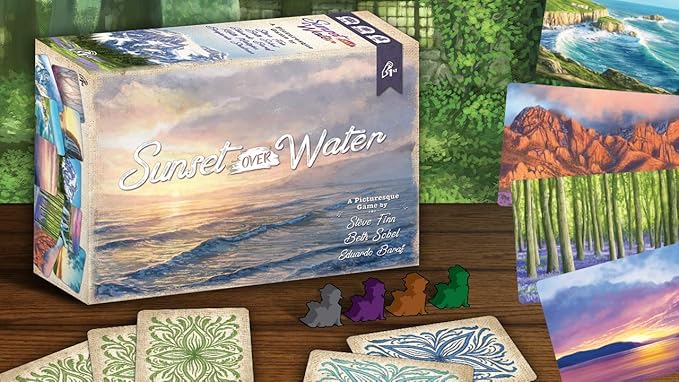 Sunset Over Water Card Game – A Picturesque Game of Painting Landscapes and Exploring Nature by Pencil First Games for 1-4 Players