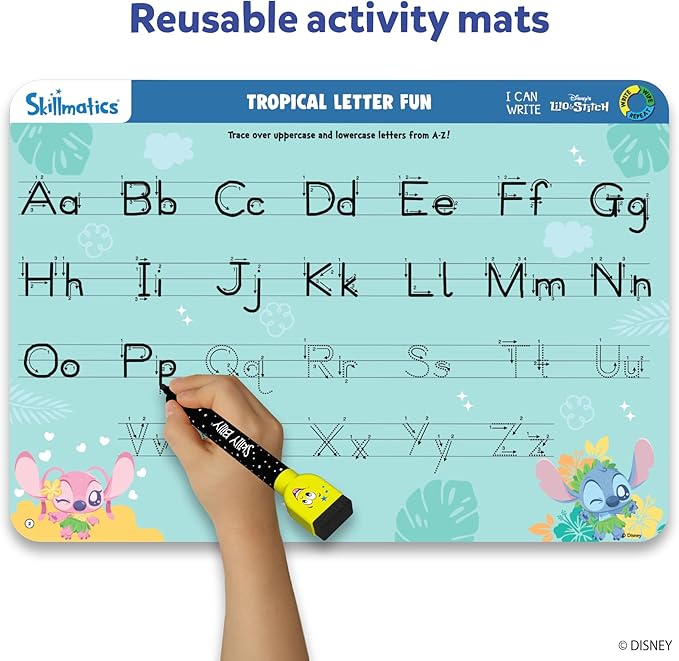 Skillmatics I Can Write Disney's Lilo & Stitch - Reusable Preschool Learning Activities, Educational Toy and Game, Back to School Supplies, Gifts for Students, Kids, Toddlers Ages 3, 4, 5, 6