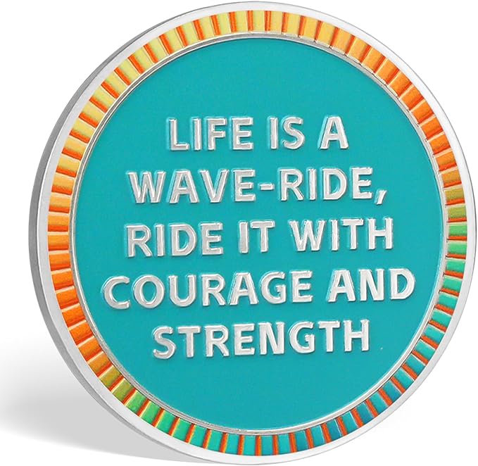 Memento Mori Coin Momento Mori Coin Skull Coin Stoic Gifts Memento Mori Calendar Living Memento Mori Amor Fati Coin (Surfing Skeleton)