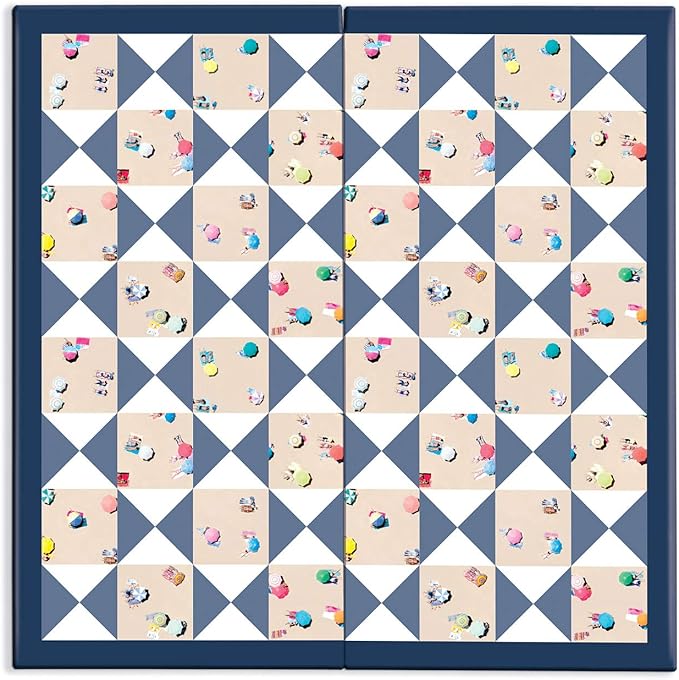 Galison Gray Malin The Beach 2 in 1 Game Set, Checkers and Backgammon – Perfect for Game Night – Features Iconic Gray Malin Photography, Sturdy Storage Box Included, Makes a Great Gift Idea