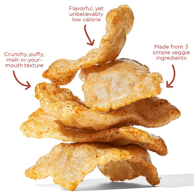 SNACKLINS Plant Based Crisps CHESAPEAKE BAY - Gluten Free, Grain Free, 100% Kosher, Vegan Healthy Snacks, Crunchy Puffed Snack, Only 90 Calories Per Bag - .9oz Bag (Case of 6)