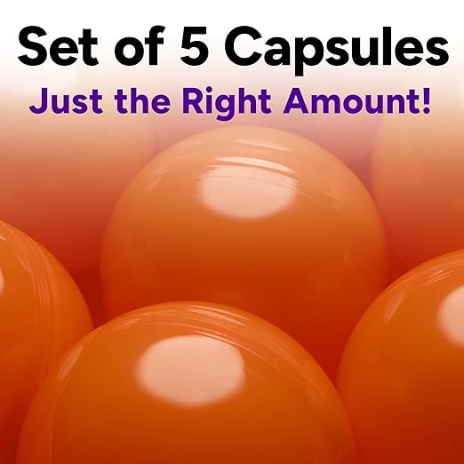 Big Claw Machine Capsules Orange Plastic Sphere Party Favor Containers Round 5 pcs 6.3 inch Jumbo Plastic Christmas Ornaments Extra Large Candy Gift Box Empty Craft Party Supplies Vending Capsules