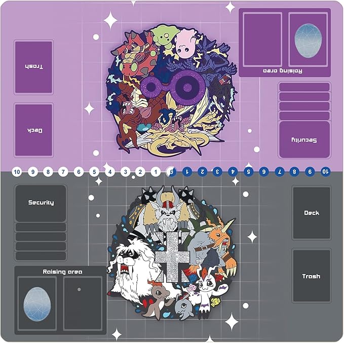 DTCG playmat 2 Player Duel Mat Gaming Competition Pad Mat Card Binder Deck 60 * 60CM 23.6x23.6in