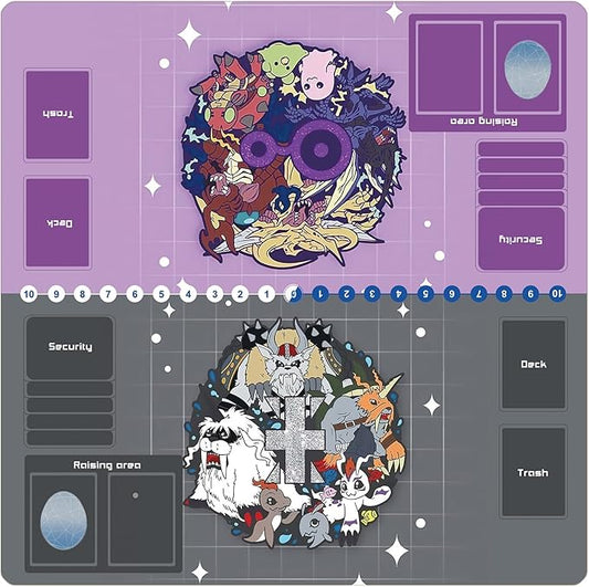 DTCG playmat 2 Player Duel Mat Gaming Competition Pad Mat Card Binder Deck 60 * 60CM 23.6x23.6in