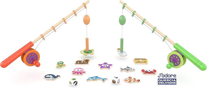 J'adore Wooden Magnetic Fishing Game Toy