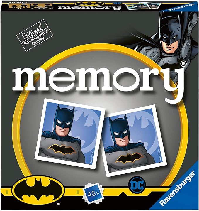 Ravensburger DC Batman Mini Memory Game - Matching Picture Snap Pairs for Kids Age 3 Years Up - Educational Todder Toy