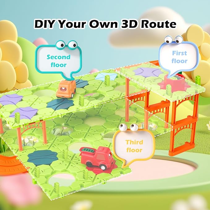 DIY STEM Board Games Kids Toys,Road Builder Educational Learning Toys for Kids， Montessori Logic Puzzles Brain Teasers Toy Preschool Classroom Gifts for Age 4-12 Year Old