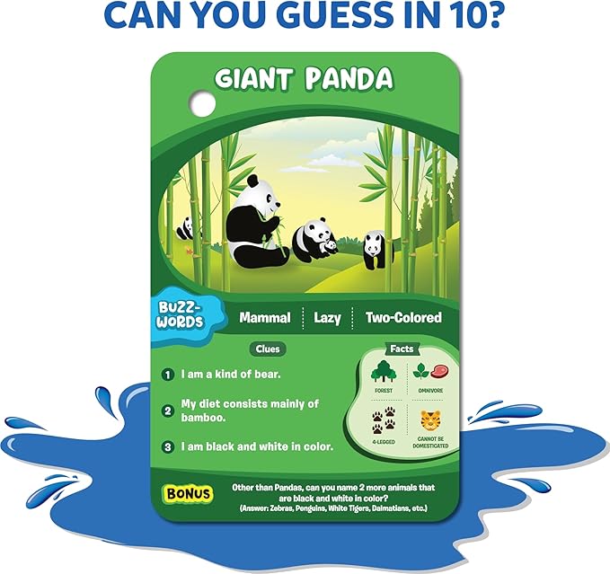 Skillmatics Card Game - Guess in 10 Splash, Educational Toy & Game for Pool, Beach, Boat Trips, Fun Travel Gift for Kids, Teens & Adults, Ages 6, 7, 8, 9 & Up, 2-6 Players