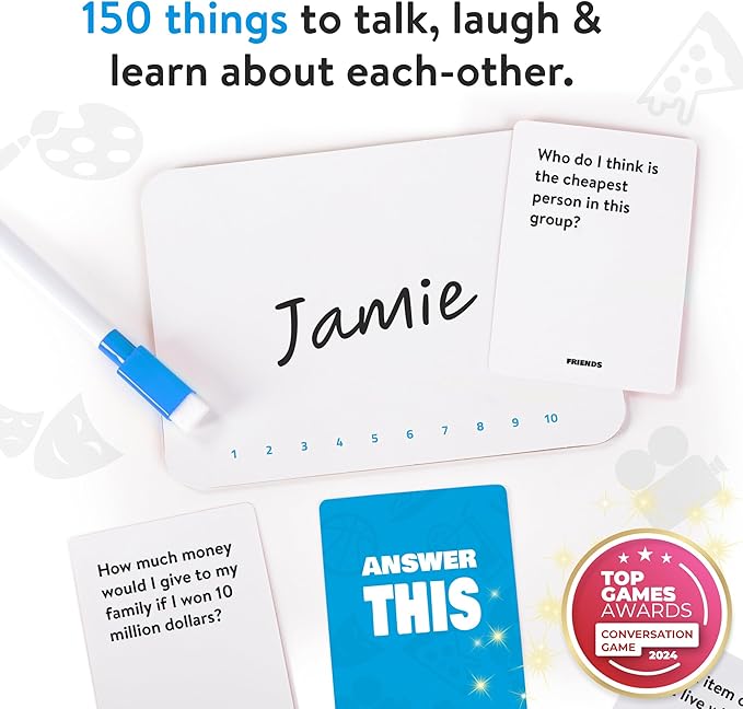 Answer This - Friends - How Well Do You Know Your Family & Friends? - Fun Party Card Game for Teens & Adults - Great Conversation Starter