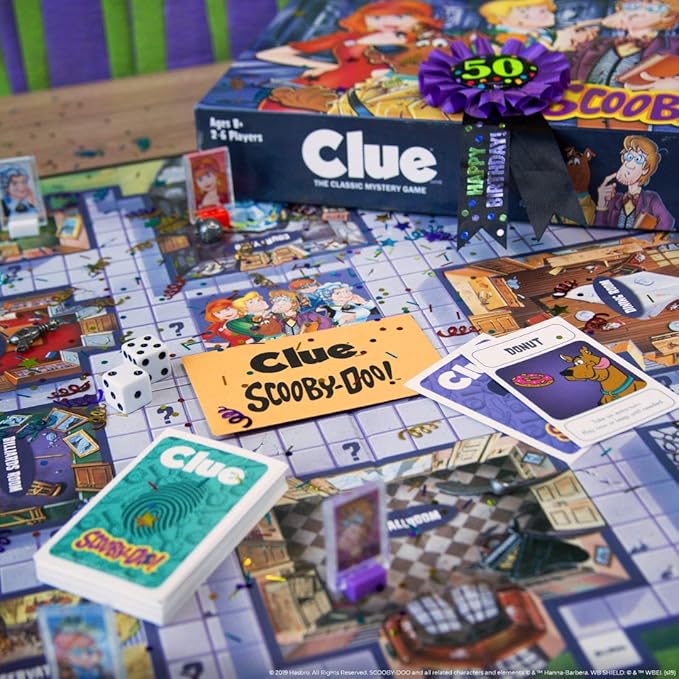 CLUE: Scooby-Doo Board Game | Official Scooby-Doo Merchandise Based on The Popular Scooby-Doo Cartoon | Classic Clue Game Featuring Scooby-Doo Characters | Gather The Gang and Solve The Mystery!