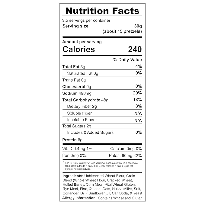 Unique Snacks Original Splits Pretzels, Delicious Homestyle Baked Snack Bag, OU Kosher, and Non-GMO Food, No Artificial Flavor, 2.12 Oz. Bag, Pack of 24