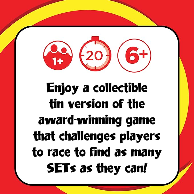 SET Enterprises SET - The Family Card Game of Visual Perception - Race to Find The Matches, For Ages 8+,81 Cards, Rules included