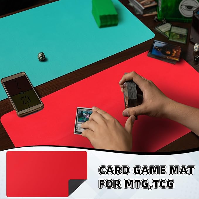 Yexiya 4 Pcs Card Game Mats 14 x 24 Inch Playmat Sublimation Blanks Playmat Smooth Card Playing Mat for Board Games,and Collectible Playing(Colorful)