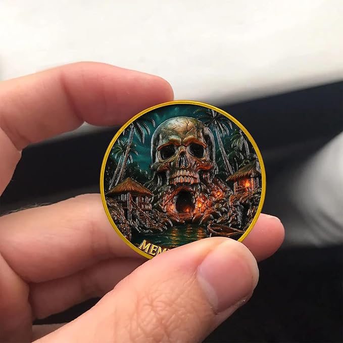 Memento Mori Coin Momento Mori Coin Skull Coin Stoic Gifts Memento Mori Calendar Living Memento Mori Amor Fati Coin (Skull Island)