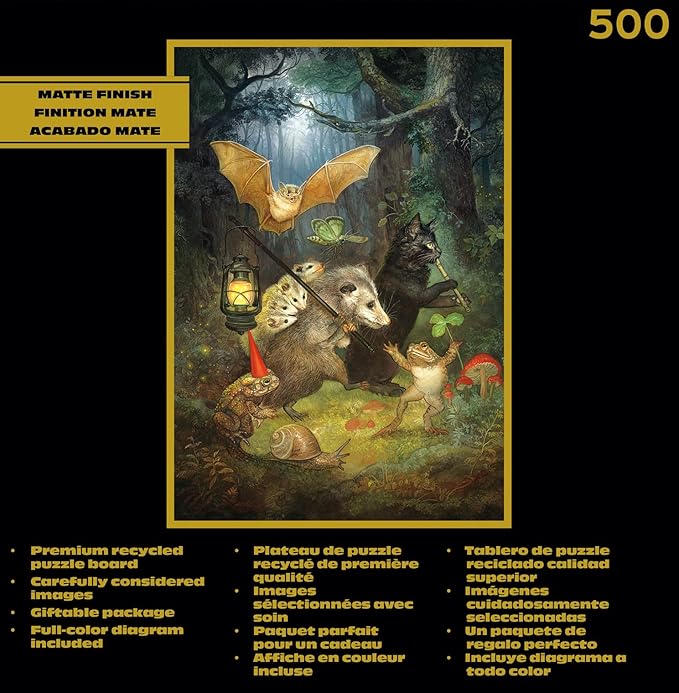 Buffalo Games - Gold - Annie Stegg Gerard - The Moonlit March - 500 Piece Jigsaw Puzzle for Adults - Challenging Puzzle Perfect for Game Nights