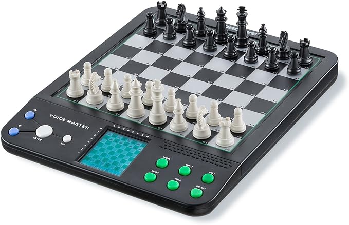 Electronic Magnetic Chess and Checkers Set 10", 8-in-1 Board Games, Digital Staunton Chess Board Game Sets for Adults & Kids, Teenager Toys, Gifts for Boys and Girls Ages 7 8 9 10 11 12+ Years Old