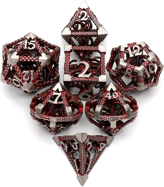 Hollow Cthulhu Metal Polyhedral Dice Set - Role Playing D&D Dice for Dungeons and Dragons, Pathfinder, Warhammer, Shadowrun