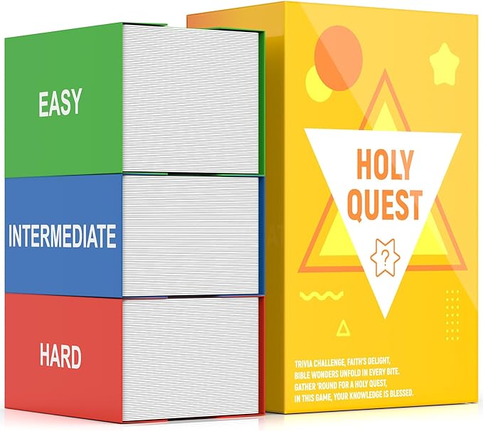 A Fun and Meaningful Bible Trivia Game, 400 Cards, Perfect for Bible Study, Youth Groups and Church Gatherings, Fun Christian Trivia Game for Adults and Family, A Great Christian Gift