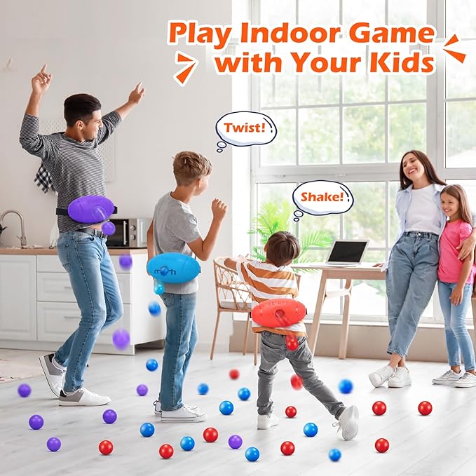 3 Pack Shaking Swing Balls Set for Kids Adults, Outdoors Indoors Birthday Games Toy with 60 Balls, Carnival Bachelorette Party Games for Boys and Girls, Lawn Minute to Win It for Kid 4 5 6+