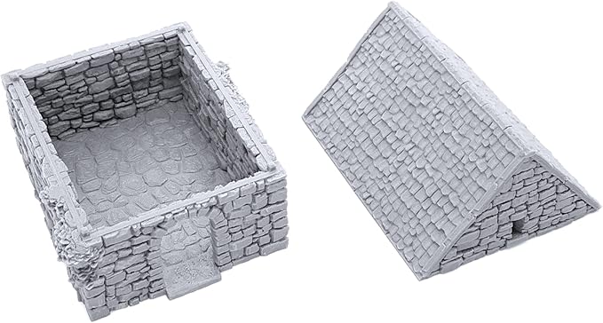 Small Rustic Barns by Printable Scenery, 3D Printed Tabletop RPG Scenery and Wargame Terrain 28mm Miniatures