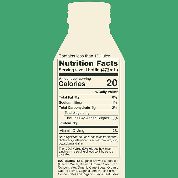 Saint James Iced Tea - Organic Green Tea - Non GMO, Gluten Free, Low Calorie & Low Sugar - Original Green Tea, 12 Pack (16 fl oz each)