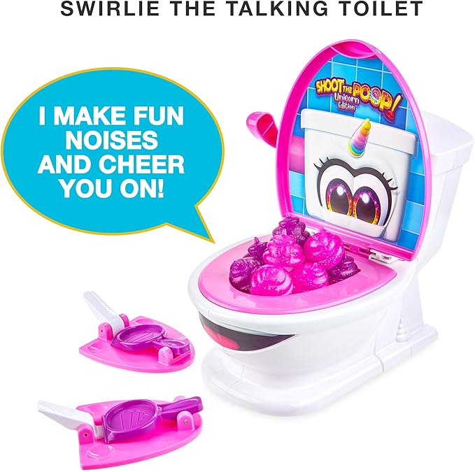 Brybelly Shoot The Poop Unicorn Edition - Sparkly Glitter Poops and All-New Voicelines - Funny Family Game
