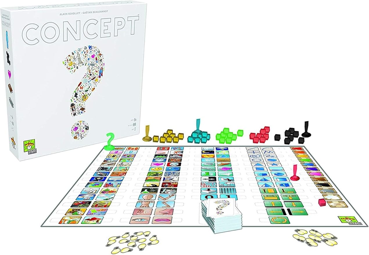 Concept Party Game | Award-Winning Board Game | Team-Based Guessing | Fun Family Game for Adults and Kids | Ages 10+ | 4-12+ Players | Average Playtime 40 Minutes | Made by Repos Production
