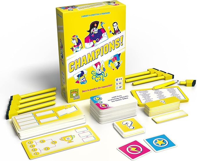 Champions! Party Game - Hilarious Voting and Dueling Game for Friends and Family, Quick and Easy Icebreaker for Kids & Adults, Ages 10+, 3-8 Players, 30 Minute Playtime, Made by Repos Production
