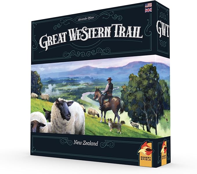 Great Western Trail 2nd Edition New Zealand Board Game - Embark on a Unique Cattle Ranching Adventure! Strategy Game for Kids & Adults, Ages 12+, 1-4 Players, 75-150 Min Playtime Made by Eggertspiele