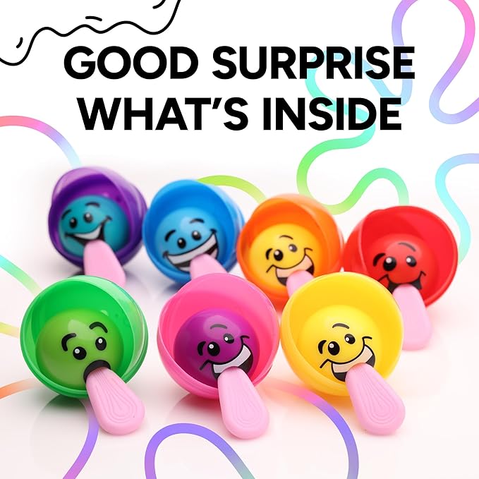 Entervending Empty Colored Round Capsules 2 inch 50 pcs Bulk 7 Colors Capsule for Gumball Machines Plastic Containers 50 mm