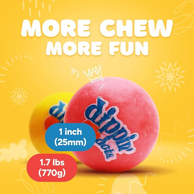 Gumballs for Gumball Machine - 1 Inch Candy Filled Gumballs - 1.7 Lb Gumball Machine Refills - 85 Pcs Candy Filled Large Gumballs Bulk - Bubble Gum Refill for Machine - Bulk Gum for Kids