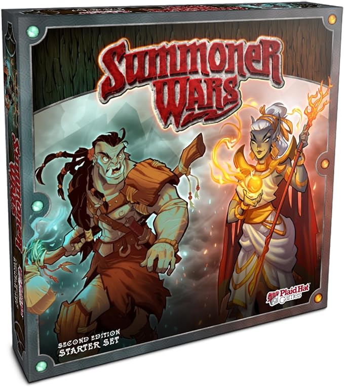 Summoner Wars Second Edition Starter Set – Phoenix Elves vs. Tundra Orcs – Tactical Dueling Card Game for 2 Players, Ages 9+ – Includes 68 Cards, Custom Dice, Battle Mat & Rulebook