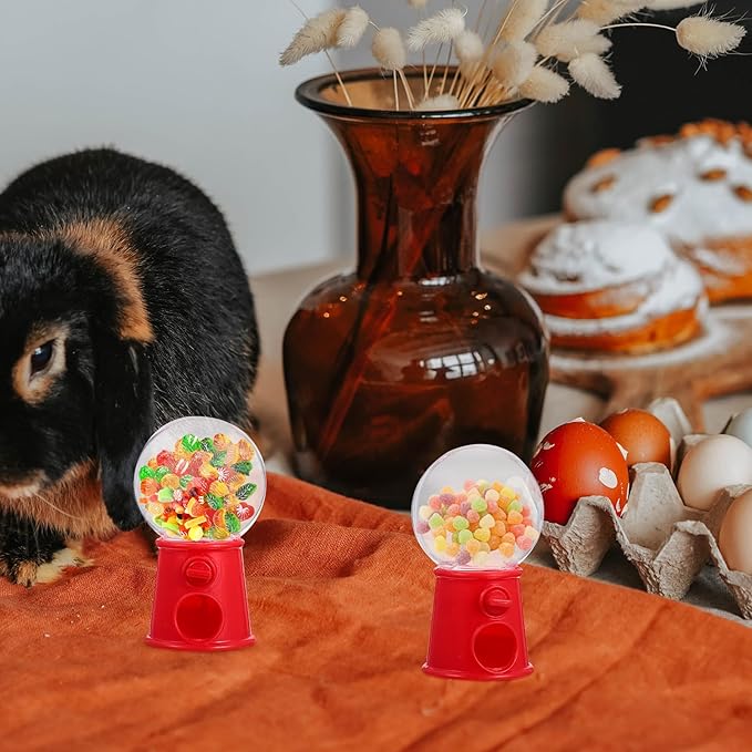 Amosfun 48pcs Mini Gumball Machines Christmas Party Supply Charming Candy Dispenser Creative Wedding Decorations