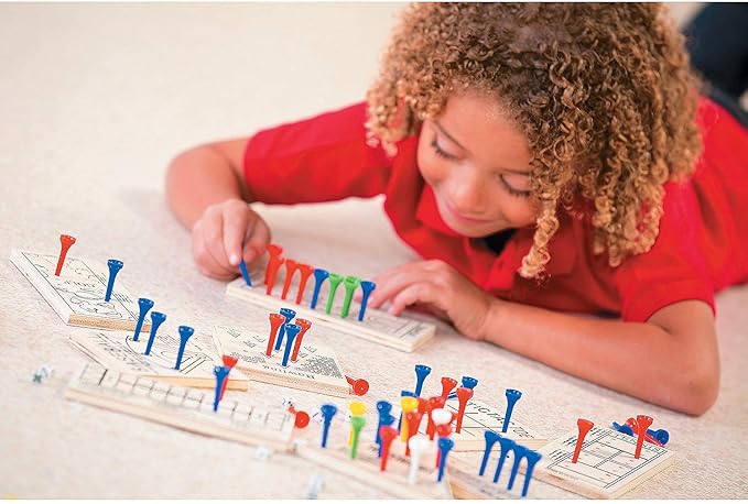 Wooden Peg Board Game Variety Pack - Set of 12 - Variety of Old School and Old Fashioned Games