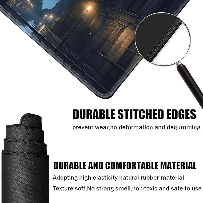 Board Game for TCG Playmat Table Mats Games Size 60X35 cm Mousepad Compatible for MTG RPG CCG Trading Card Game Play mats with 6 Dice (Playmat 129)