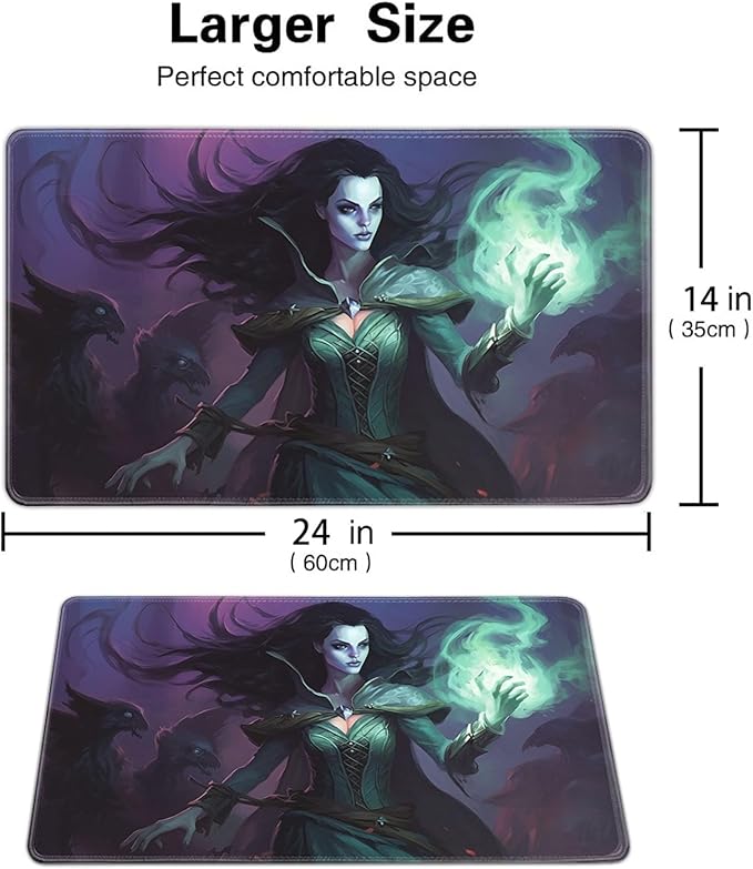 Board Game for TCG Playmat Table Mats Games Size 60X35 cm Mousepad Compatible for MTG RPG CCG Trading Card Game Play mats with 6 Dice (Playmat 125)