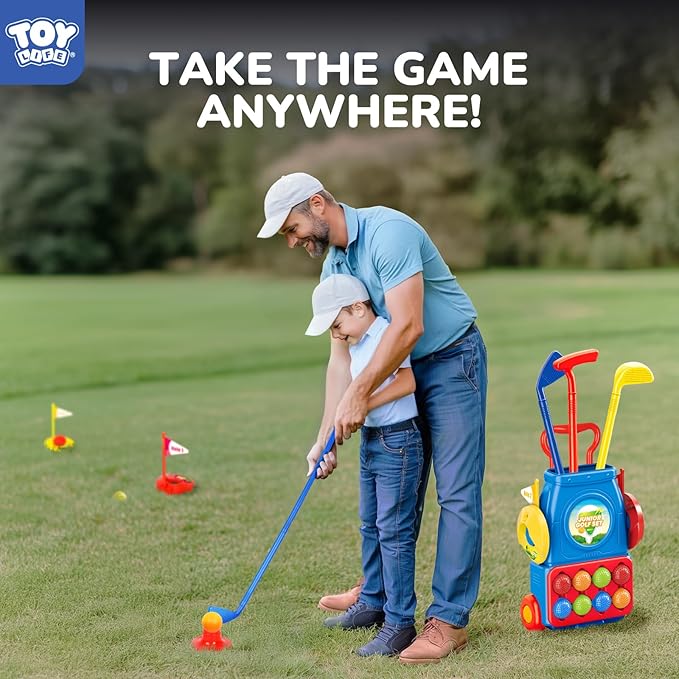 TOY Life Kids Golf Clubs Set 3-5 Toddler Golf Set for Age 5-8, Indoor and Outdoor Golf Toys Birthday Gift